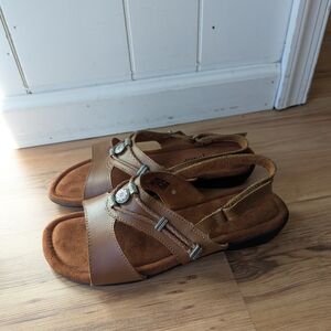Minnetonka Brown Moccasin Sandals